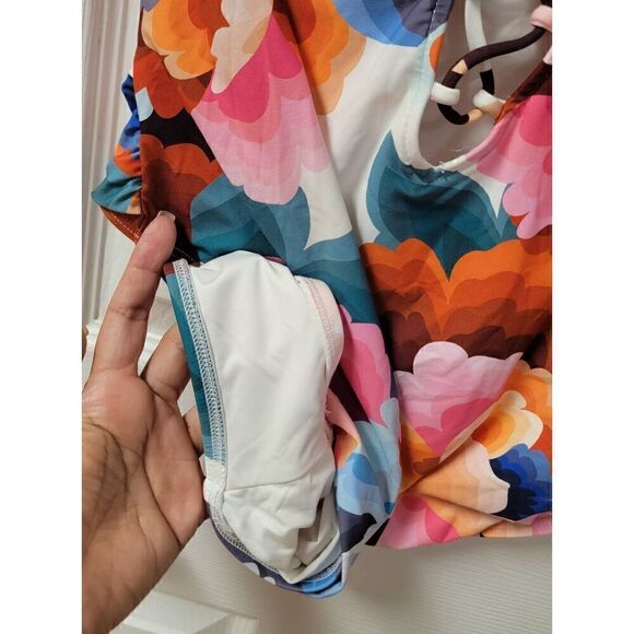 LA Blanca Floral Off Shoulder Ruffle One-Piece 12 - Picture 8 of 11